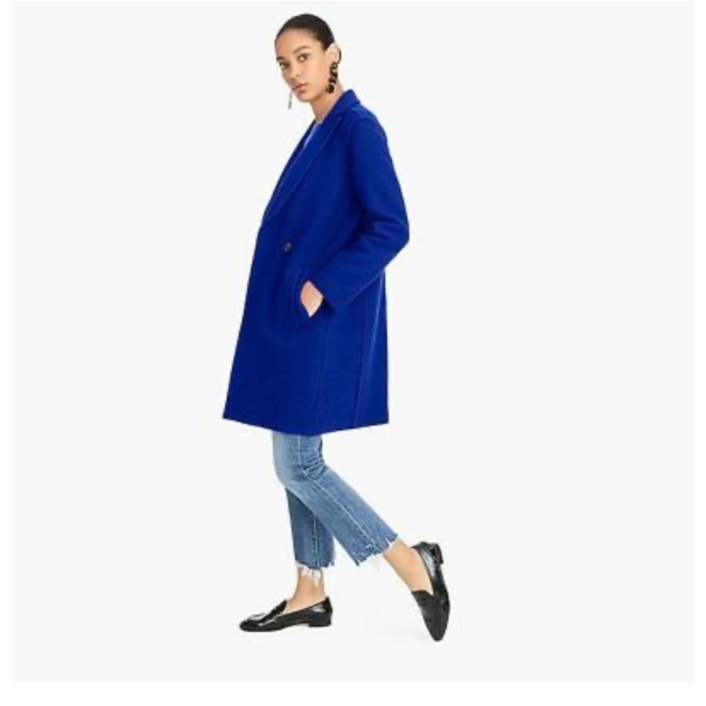 J. Crew Blue Daphne wool coat / topcoat